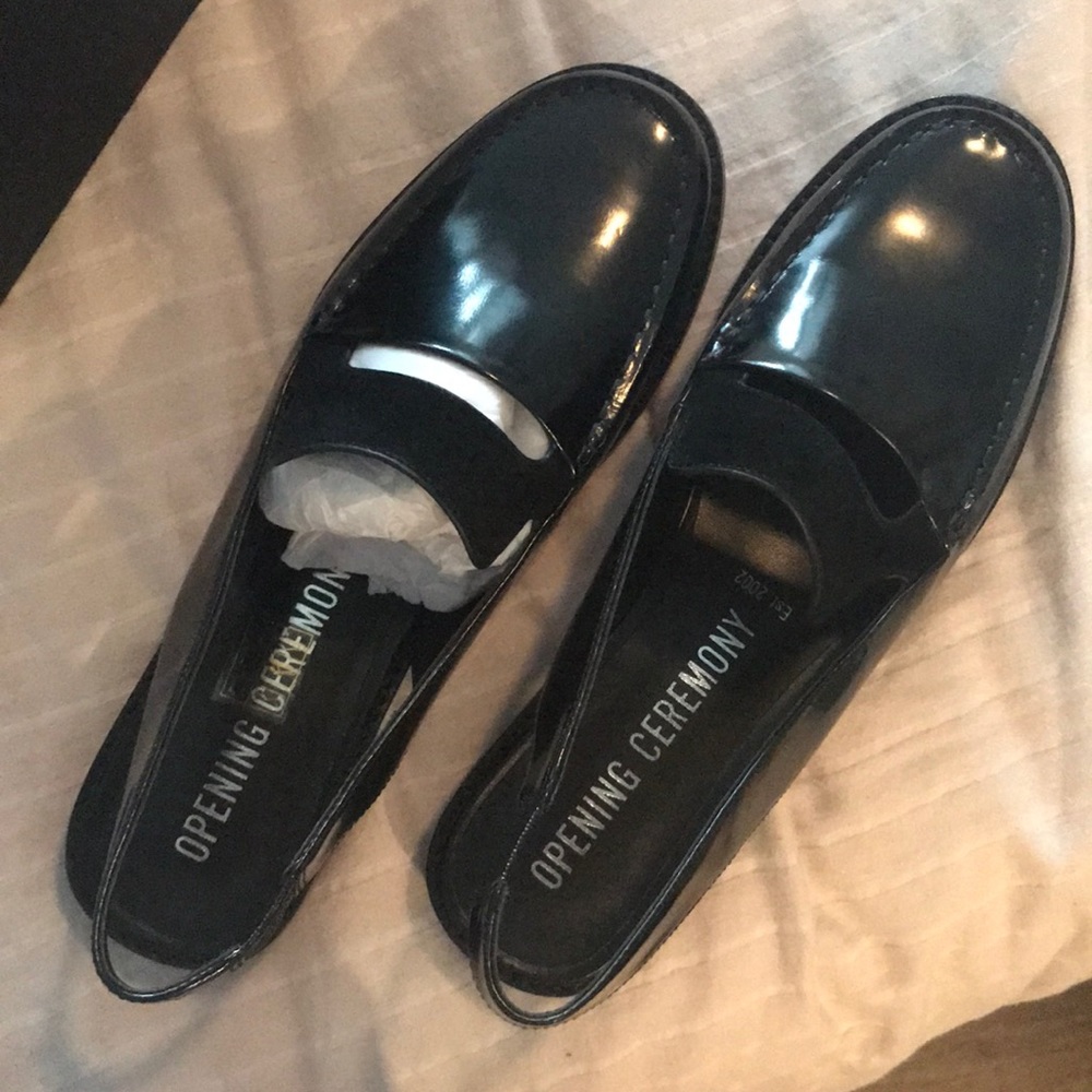 Brand new leather oxford slingback